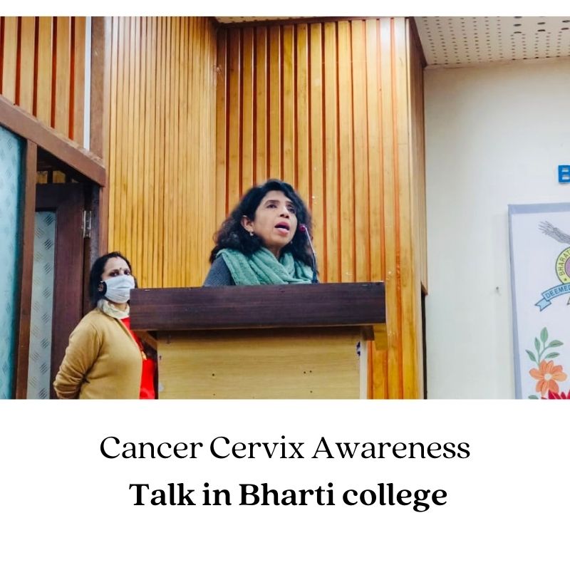 Cancer Cervix Awareness Talk in Bharti college