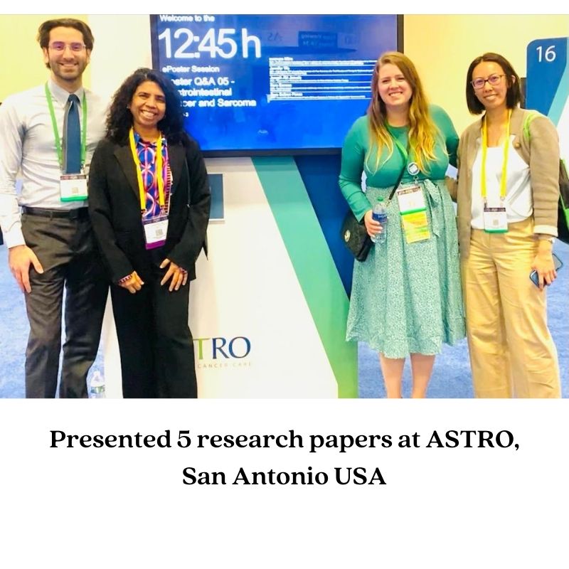 Presented 5 research papers at ASTRO, San Antonio USA (2)